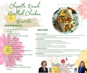 Chipotle Ranch Grilled Chicken Burrito
